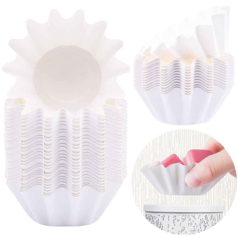 FANDOL Wax Melt Warmer Liners Reusable  Leakproof Candle Warmer Liners Wax Tray for Scented WaxElectric Wax Warmers Plug in Warmers Candle WarmerWax Melter and Wax Burner White 25PCS