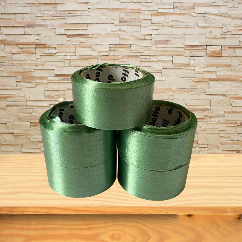 إسكدنيا Plastic Curling Ribbon for DIY, Birthday, Wedding Decorations and tie up Gift Packages.(Pack of 5 roll) 8mtr Each roll(40mtr) Color- Green - Image 4
