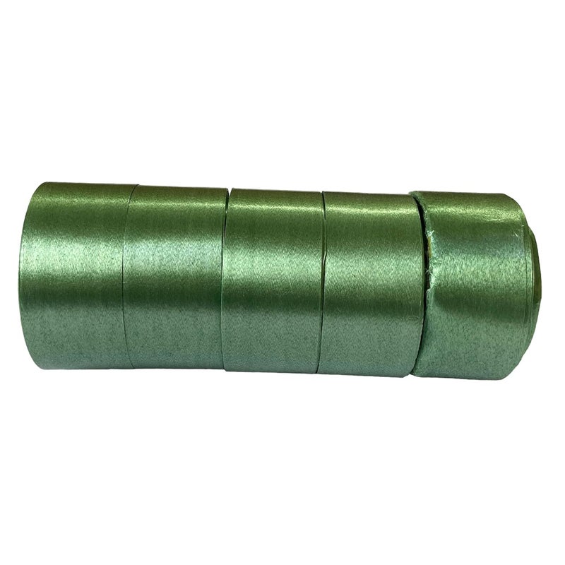 إسكدنيا Plastic Curling Ribbon for DIY, Birthday, Wedding Decorations and tie up Gift Packages.(Pack of 5 roll) 8mtr Each roll(40mtr) Color- Green - Image 2