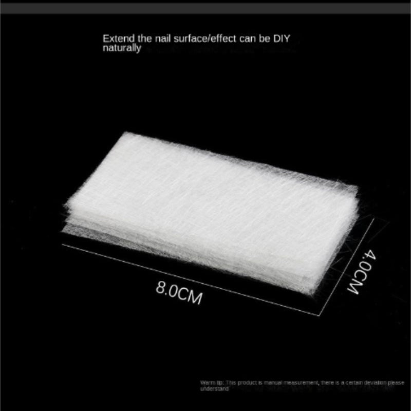 Nail fiber extension sheet, fake nail, glass fiber silk, paper holder, phototherapy extension fabric 5PC - Image 5