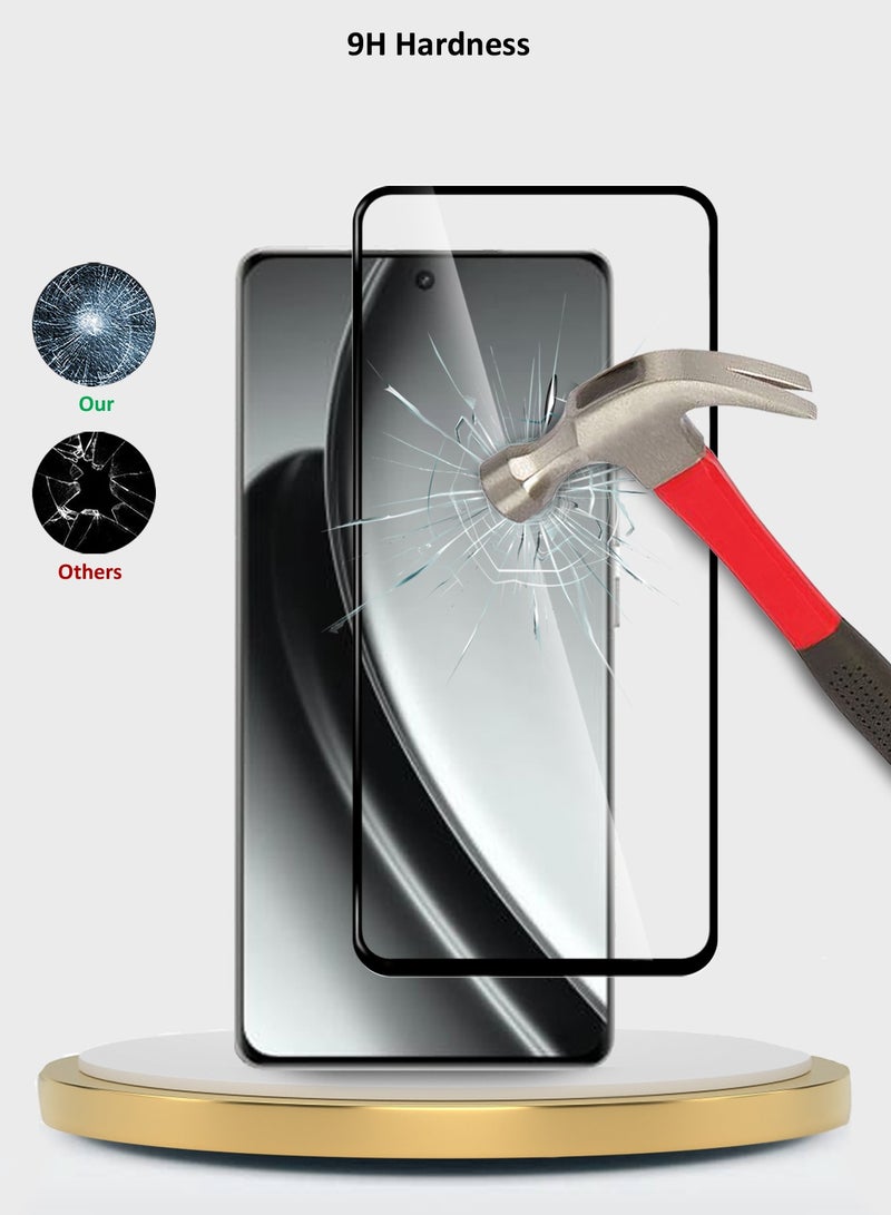 Wtech Realme GT 6 5G 2024 Premium E2E Full Glue Full Cover Tempered Glass Screen Protector (MSGECN) - Clear/Black - Image 4