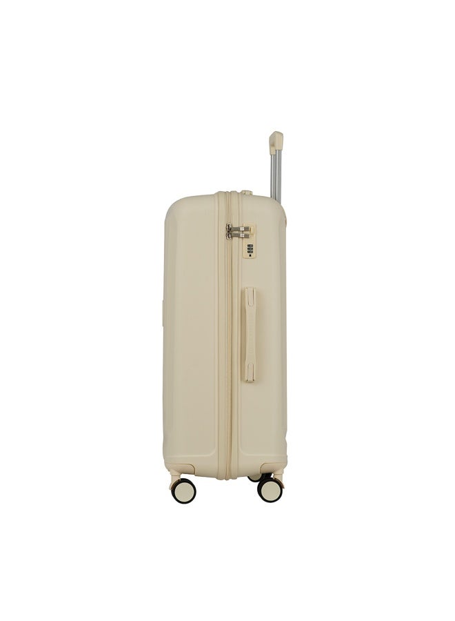 Eagle Express Clifton PP Hard Trolley Luggage - 1 Piece - 24 inch - Snow White - Durable Polypropylene - 1-Year Warranty - Image 3