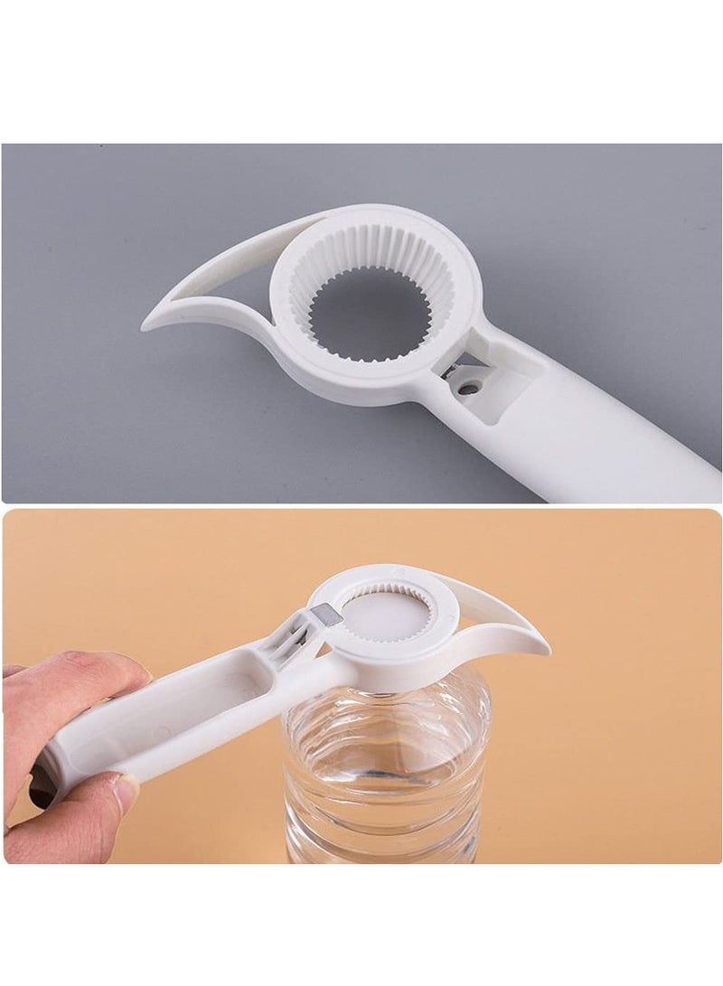 SYOSI فتاح علب 4 قطع فتاح برطمان 4 في 1 فتاح علب متعدد الوظائف فتاح زجاجات أداة مطبخ متعددة فتاح زجاجات لحماية الأظافر للأطفال وكبار السن وجرار الجيلي وزجاجات البيرة وغيرها - Image 3