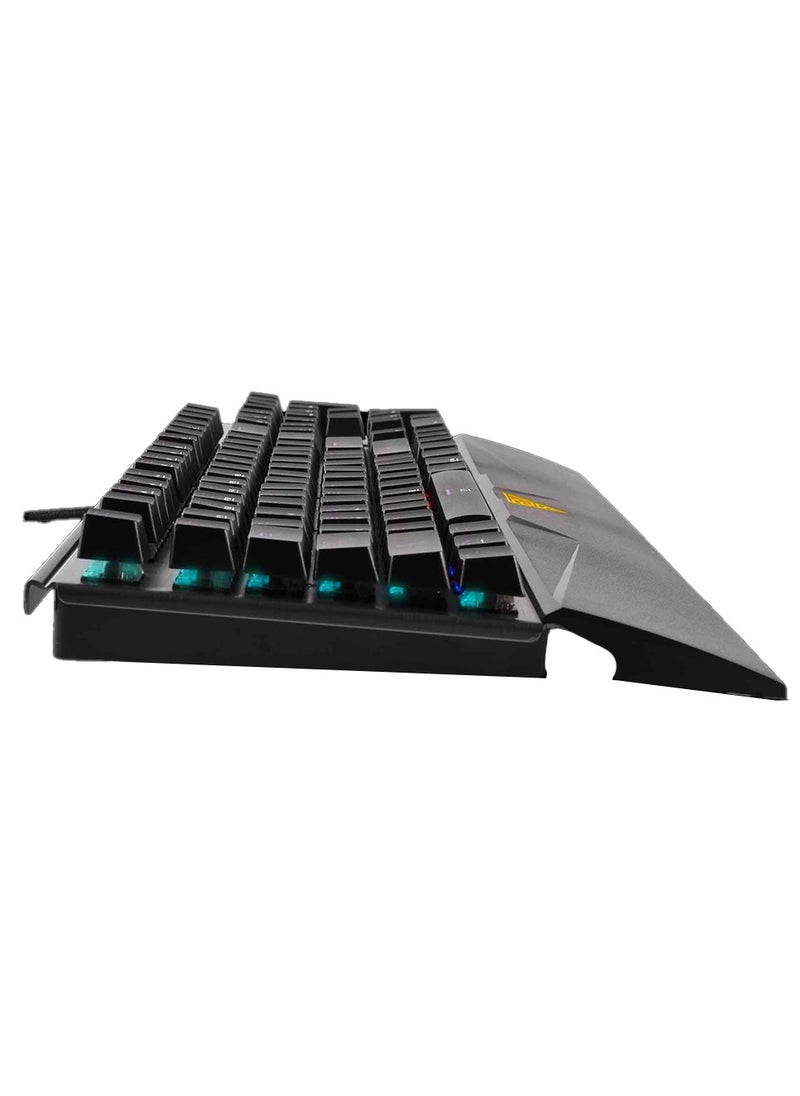 GAMDIAS - Mechanical RGB Gaming keyboard , HERMES P1 , classic premium mechanical keyboard that provides comfort and execution , with a detachable wrist rest, 16.8 million colors with fully customizable lighting effect , for office , home and PC - Image 1