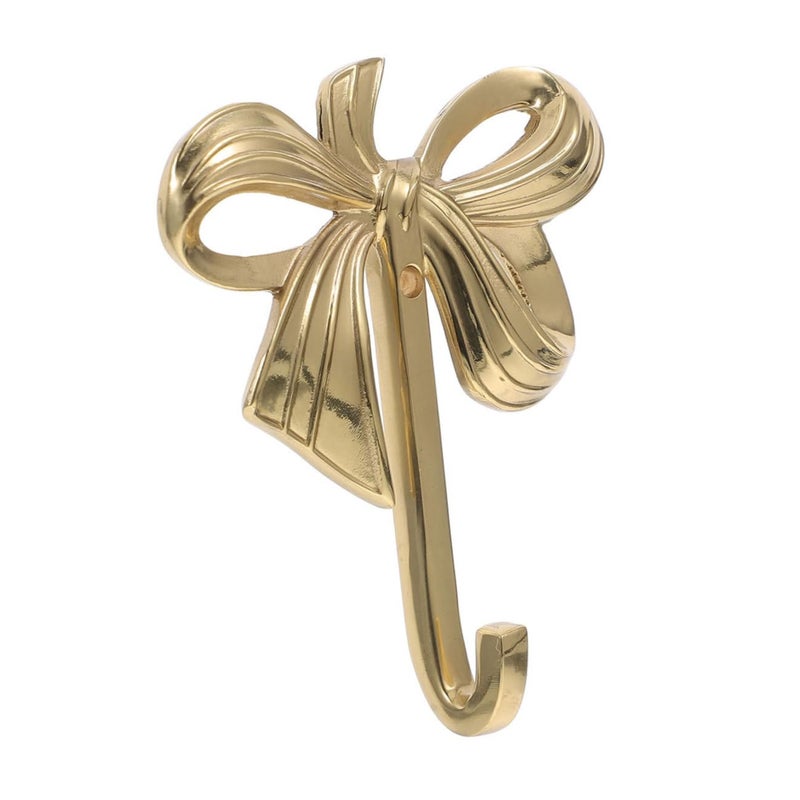 Large Brass Gold Bow Wall Hook Towel Hanger For Bathroom And Bedroom - Image 2