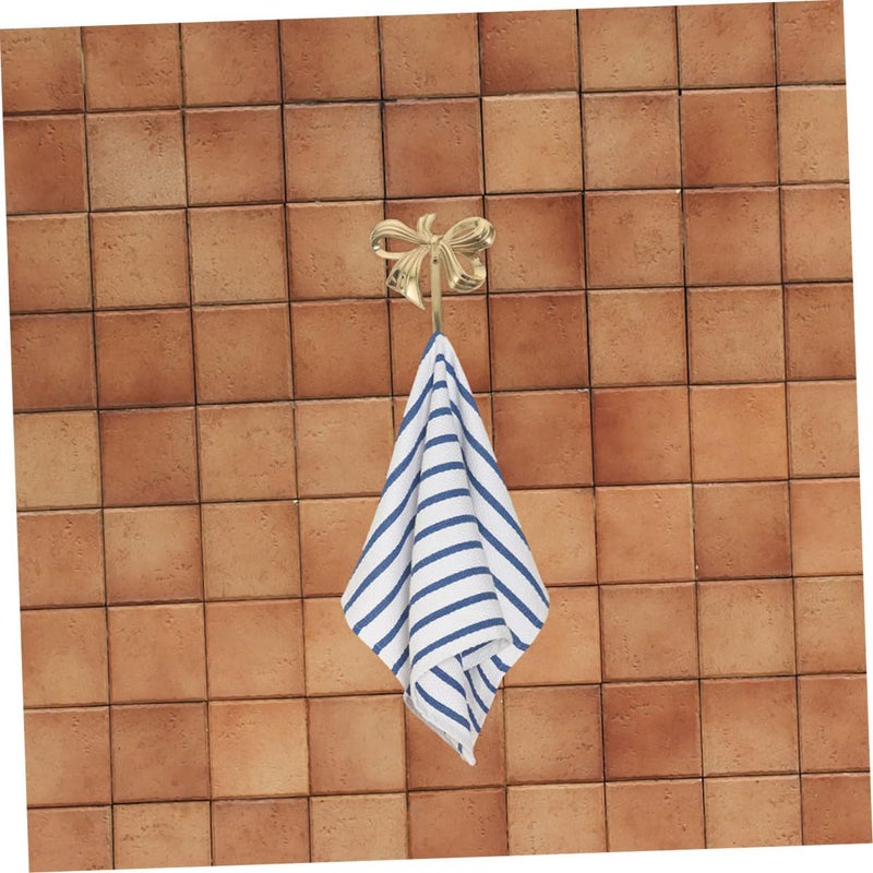 Large Brass Gold Bow Wall Hook Towel Hanger For Bathroom And Bedroom - Image 5