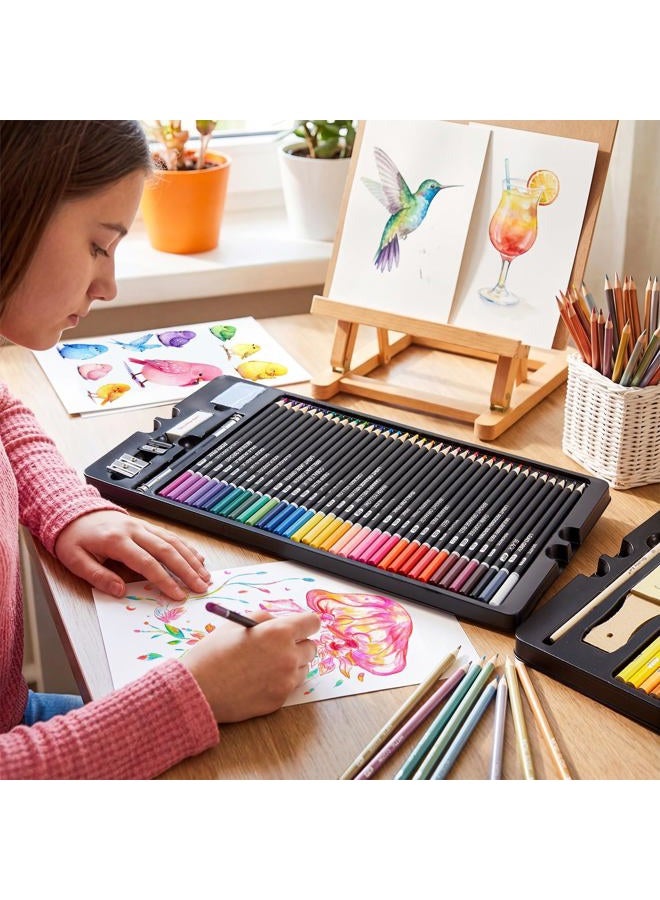 Shuttle Art Professional Drawing Kit, 123 Pieces of Drawing Pencils Set Includes Colouring Pencils, Watercolor, Charcoal, Graphite and Sketch, Ideal for Adults Children Artists - Image 2