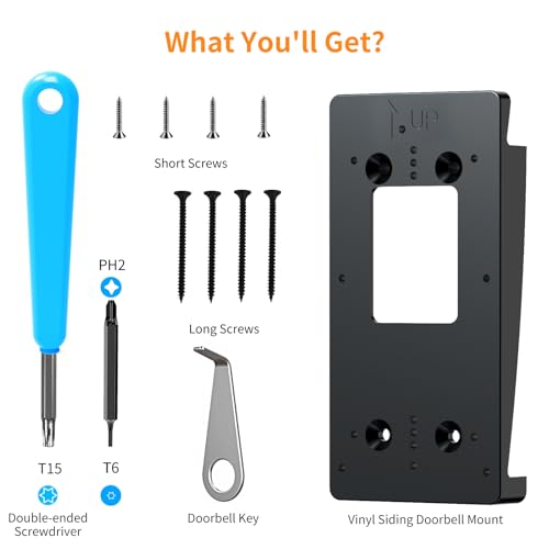 SENLEG Vinyl Siding Doorbell Wall Mount Kit Fit for Ring/Video Doorbell, Vertical Doorbell Angle Wedge Mounting Bracket Plate(4-inch Standard Vinyl Siding Only) - Image 4