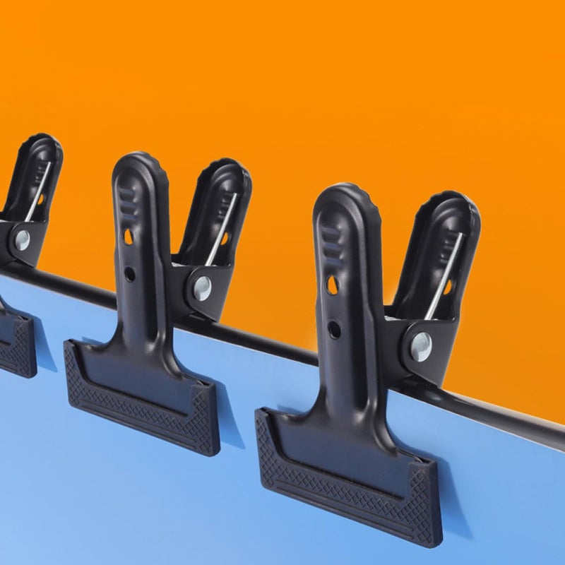 Black Metal Photography Background Clips Studio Photo Video Cloth Clamps 4 Pack - Image 5
