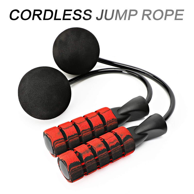 APLUGTEK Jump Rope, Training Ropeless Skipping Rope for Fitness, Adjustable Weighted Cordless Jump Rope for Men Women Kids - Image 2
