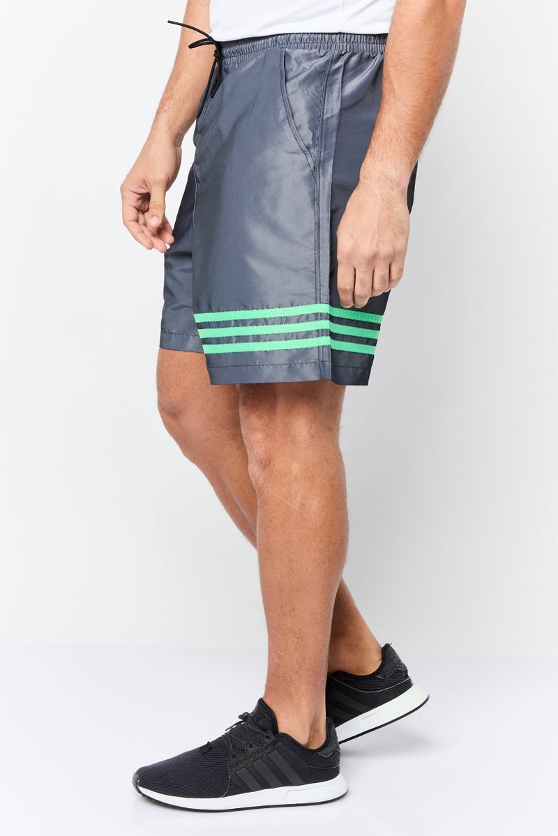 adidas Originals Men Sportwear Fit Brand Logo Outdoor Shorts, Dark Grey  - Image 3