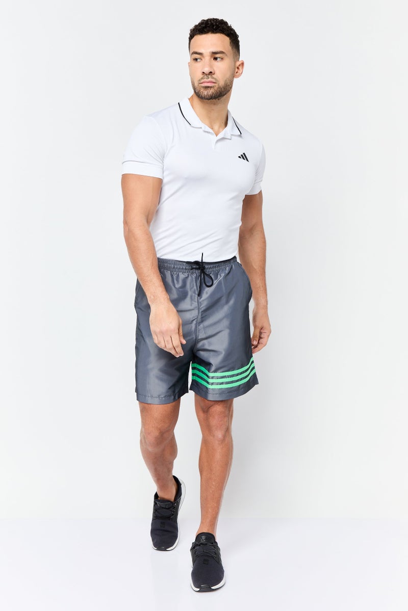 adidas Originals Men Sportwear Fit Brand Logo Outdoor Shorts, Dark Grey  - Image 2