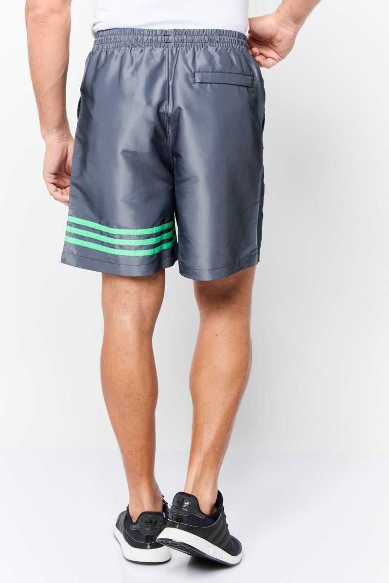 adidas Originals Men Sportwear Fit Brand Logo Outdoor Shorts, Dark Grey  - Image 4