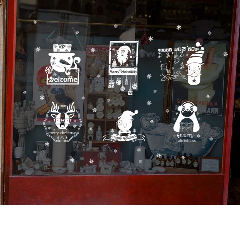 Christmas Icon Stickers Christmas Mall Glass Window Background Decoration Stickers Wall Stickers - Image 3