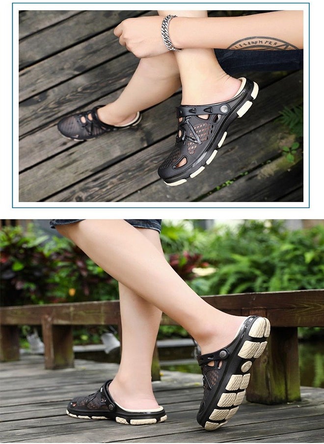 Generic 1-Pair Summer Non-Slip Beach Sandel,Fashionable Hole Crocs Slippers,Colour Black  - Image 3