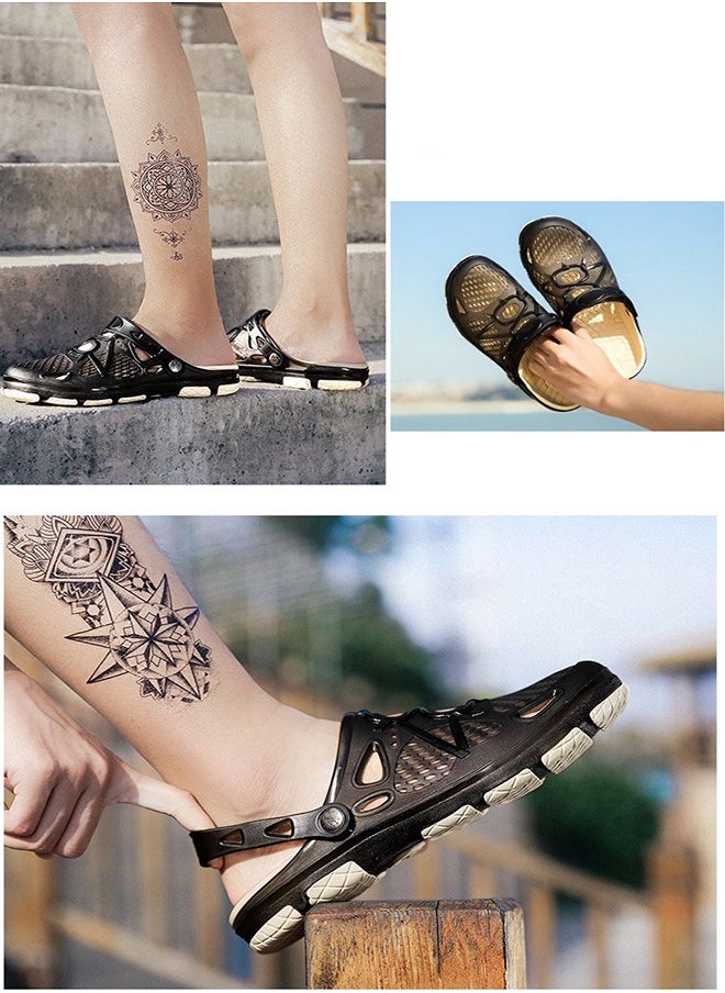 Generic 1-Pair Summer Non-Slip Beach Sandel,Fashionable Hole Crocs Slippers,Colour Black  - Image 5