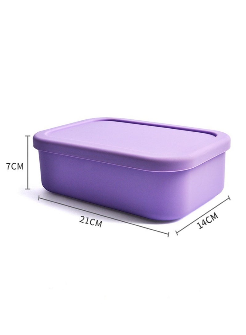 Jewelives 100% Food Grade Leak-Proof Silicone Colourful Bento Box Lunchbox, For Child And Adult, 3 Compartment, Choose from 2 Colors, BPA Free, Leak-proof, Portable  - Image 3
