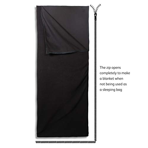 Tripole Fleece Sleeping Bag Cum Blanket(Black) - Image 2