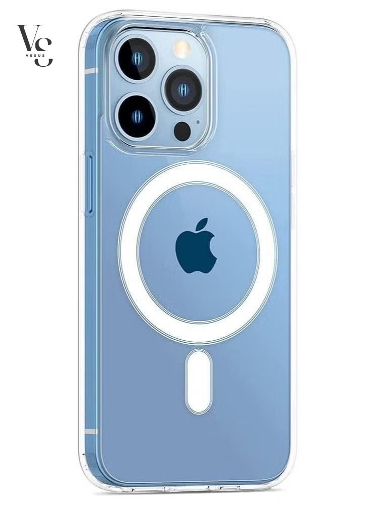 فيسوس جراب شفاف لهاتف iPhone 13 Pro مع شحن لاسلكي مغناطيسي ماجسيف متوافق - Image 1