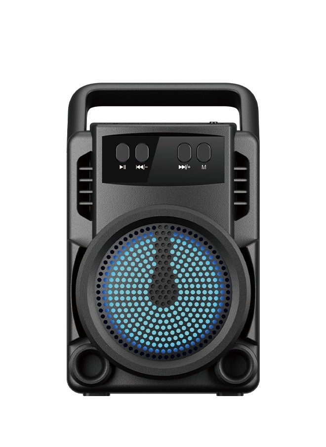 GREATNICE Wireless Bluetooth Speaker, Portable Speaker  USB Charger, Bass/FM Radio/TWS 3 Inch, Lightweight Handle for Home Party Outdoor Beach, Black  - Image 1