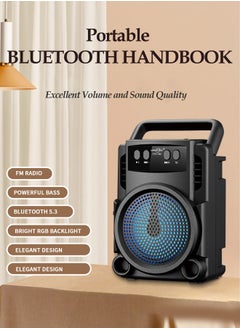 GREATNICE Wireless Bluetooth Speaker, Portable Speaker  USB Charger, Bass/FM Radio/TWS 3 Inch, Lightweight Handle for Home Party Outdoor Beach, Black  - Image 5