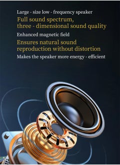 GREATNICE Wireless Bluetooth Speaker, Portable Speaker  USB Charger, Bass/FM Radio/TWS 3 Inch, Lightweight Handle for Home Party Outdoor Beach, Black  - Image 3