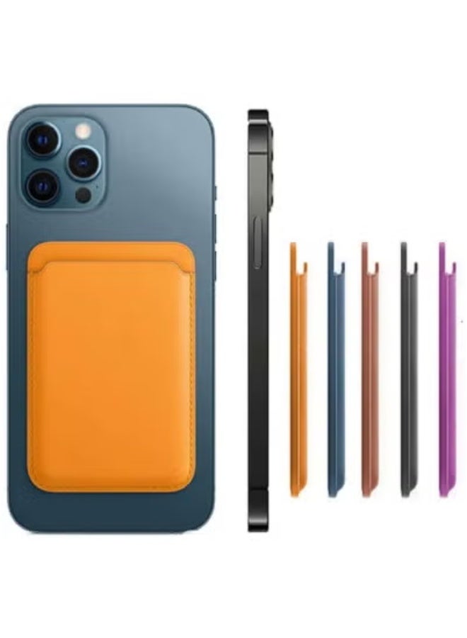 JAJEEK [2 Pack] Magnetic Card Holder Wallet for iPhone 14, 13, 12 Series | MagSafe-Compatible Slim Leather Wallet with RFID-Blocking | Strong Magnetic Grip | Minimalist Snap-On Design for Secure Card Storage | Pocket-Friendly Magnetic Wallets for iPhone - Image 3