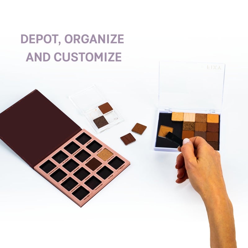 FIXY Extra Small Magnetic Makeup Palette | 4.8"x4.0" Clear-Top Organizer â€“ Depot, Organize & Declutter Eyeshadow, Blush & More â€“ Travel-Friendly, Customizable & Portable - Image 5