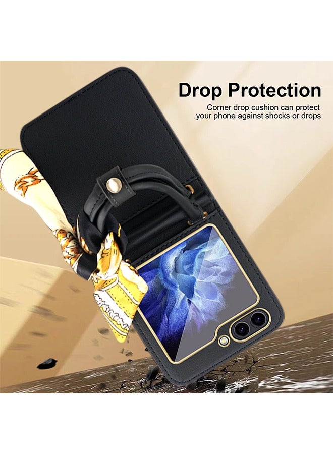 Samsung Galaxy Z Flip 5 2023 Case Cover Full Body Screen Protector with Anti-lose Strap Slim Fit Shockproof Protective Back Cover Mobile Phone Accessory for Samsung Galaxy Z Flip 5 5G - Image 5