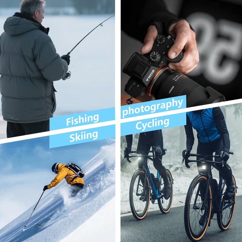CHSMONB Fishing Gloves Convertible Cold Weather Mittens and Fingerless Gloves Men Women for Fishing, Kayaking, Rowing, Paddling, Hunting, Photographing, Outdoor Activities (BL) - Image 4