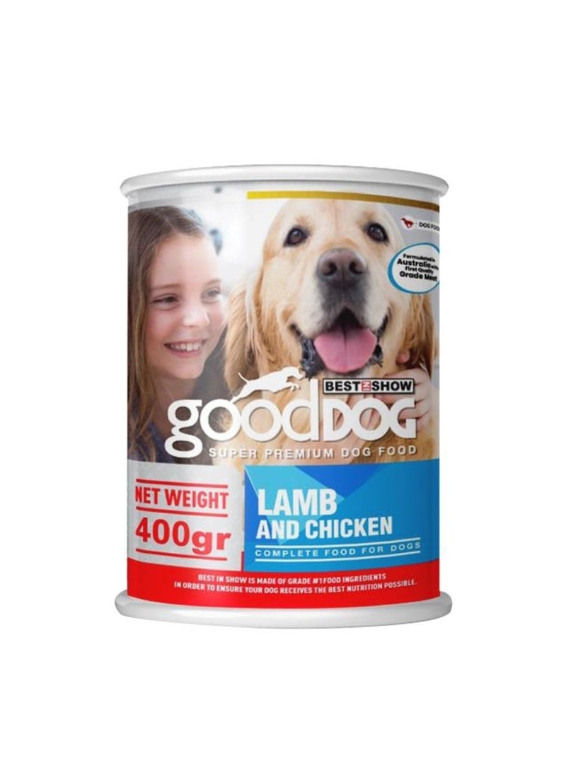 Good Dog Lamb and Chicken Wet Dog Food Canned Meat for All Life Stages - 400g - Image 1