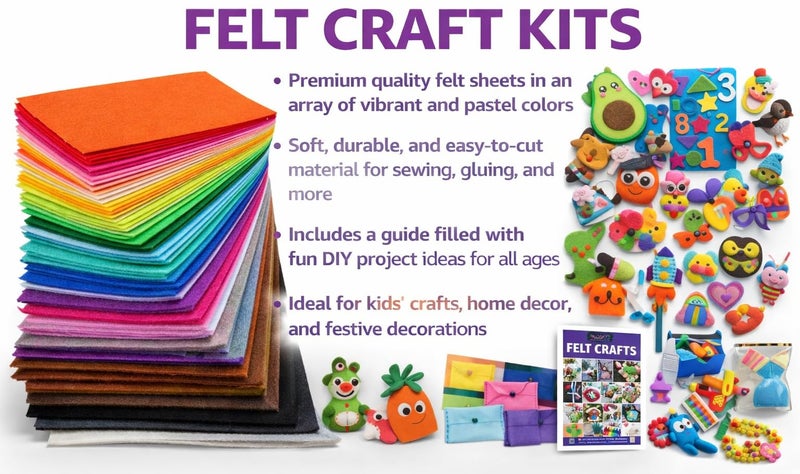 CANVASS Pastel Color Felt Fabric Stiff (Hard) – for Kids School DIY Crafts, Patchwork, Embroidery Sewing Crafting Project- 10 A4 Sheets (21X31 Cms) (Combo 2) - Image 2