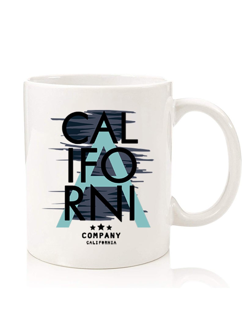 Theodor Premium Quality Two Sided Printed Coffee Mug Tea Cup For Home Office, Kids Men Women California Black - Image 1