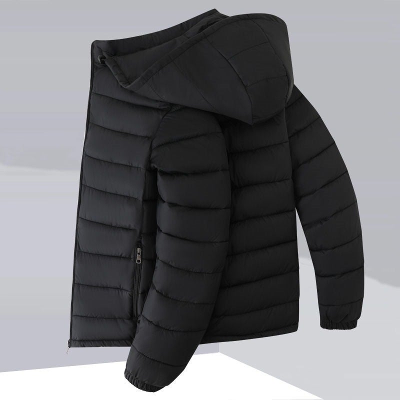 Men'S Lightweight Cotton-Padded Jacket 2023 Short Fashion Casual Stand Collar Thin Lightweight Warm Plus Size Cotton-Padded Jacket - Image 3