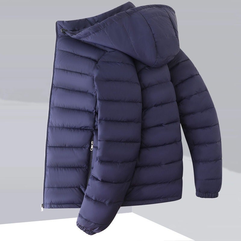 Men'S Lightweight Cotton-Padded Jacket 2023 Short Fashion Casual Stand Collar Thin Lightweight Warm Plus Size Cotton-Padded Jacket - Image 5