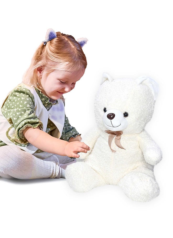 Toyland - 50cm White Teddy Bear Toy for Girls Friend and Couples Anniversary Valentine and Birthday Gift - Image 1