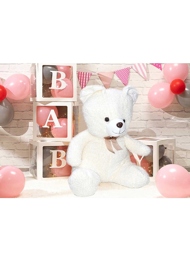 Toyland - 50cm White Teddy Bear Toy for Girls Friend and Couples Anniversary Valentine and Birthday Gift - Image 1