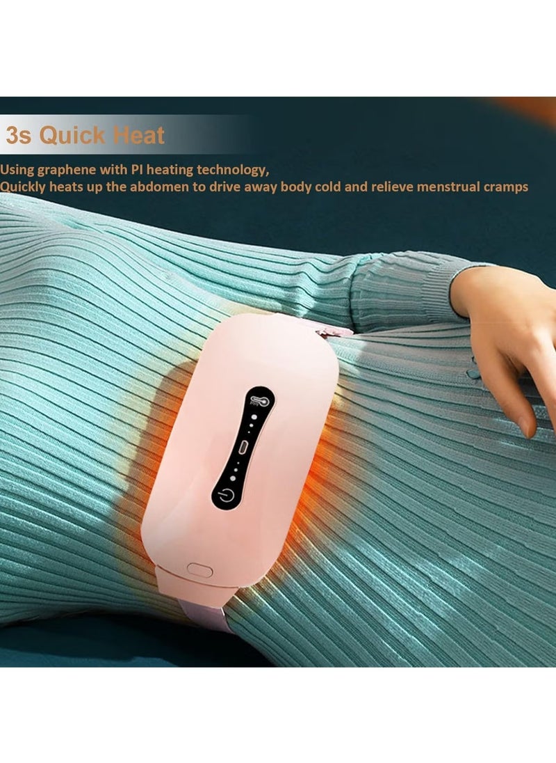 TIGER Portable Cordless Heating Pad for Cramps & Pain Relief – 5 Heat Levels & 7 Massage Modes – Menstrual Heating Pad for Back or Belly – Ideal for Women & Girls – Rechargeable, Convenient, and Comfortable Relief for Period Cramps, Stomach Pain, and Muscle Tension  - Image 4