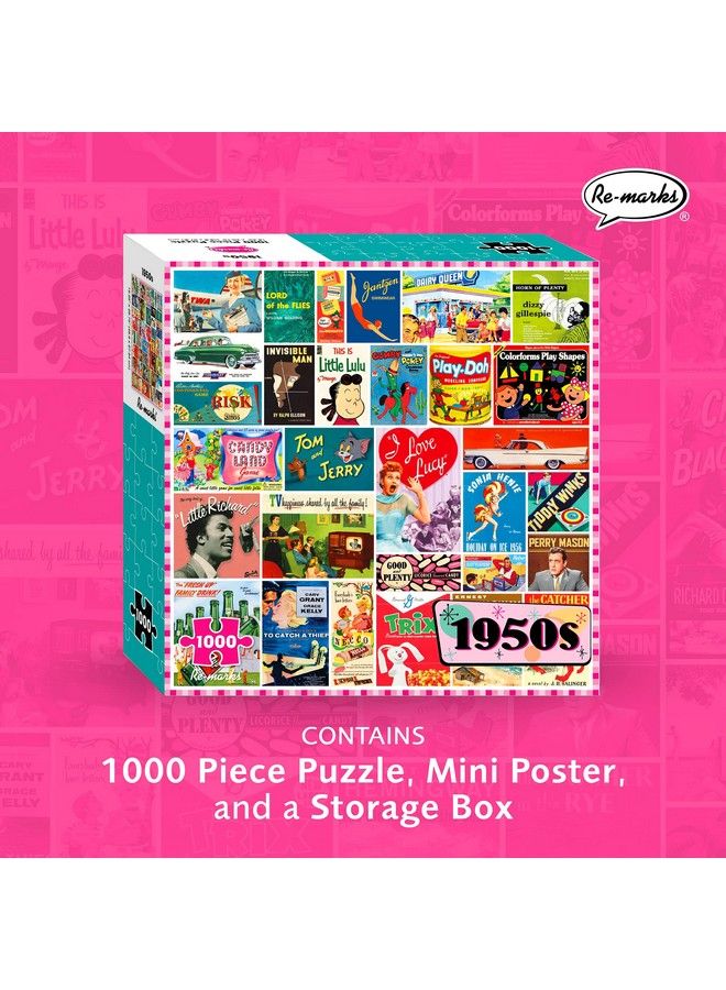 Re-Marks 1950S Pop Culture Puzzle 1000Piece Puzzle For All Ages Family Jigsaw Puzzle - Image 3