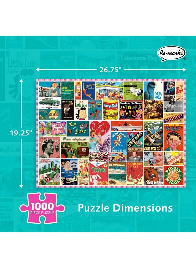 Re-Marks 1950S Pop Culture Puzzle 1000Piece Puzzle For All Ages Family Jigsaw Puzzle - Image 4