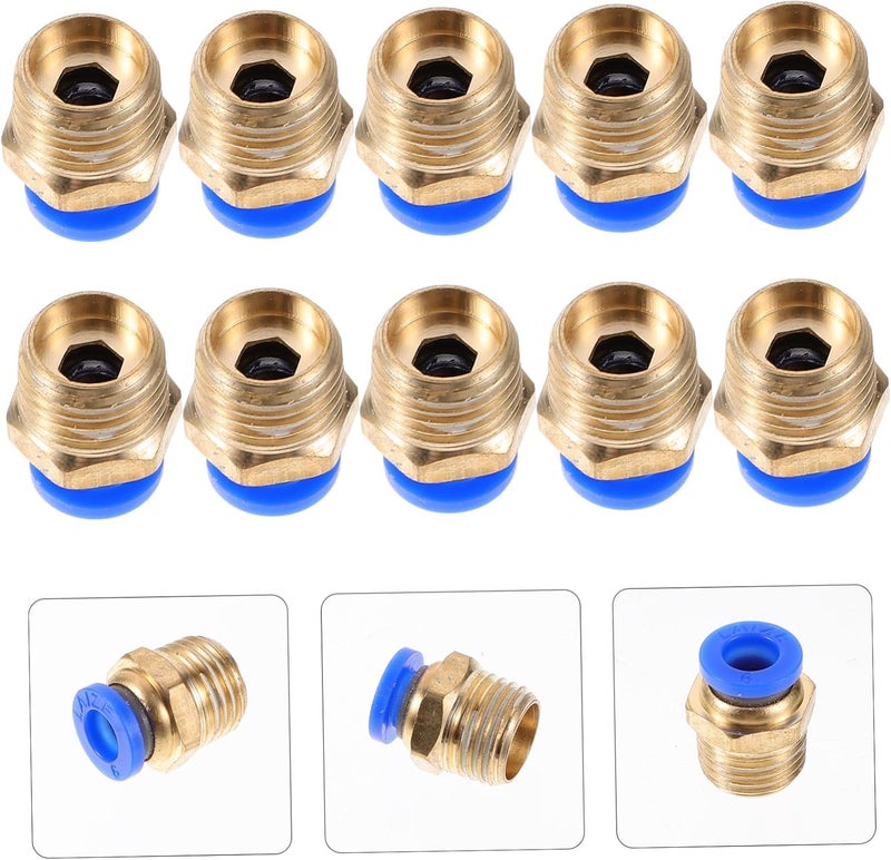 VOSAREA 10Pcs Quick Connect Air Fittings Crimp Hose Connectors Straight Coupling for Industrial Projects Pressure Washer Accessories Easy Installation and Leak - Image 3