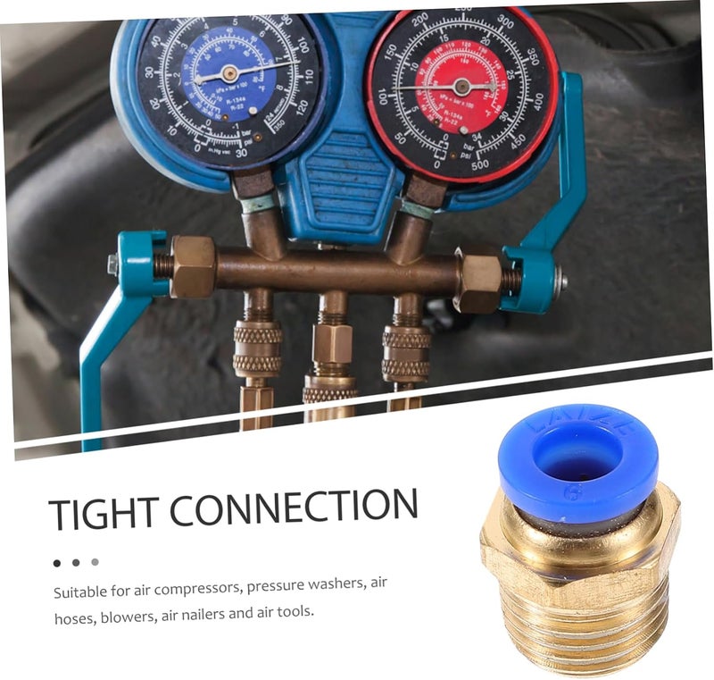 VOSAREA 10Pcs Quick Connect Air Fittings Crimp Hose Connectors Straight Coupling for Industrial Projects Pressure Washer Accessories Easy Installation and Leak - Image 5