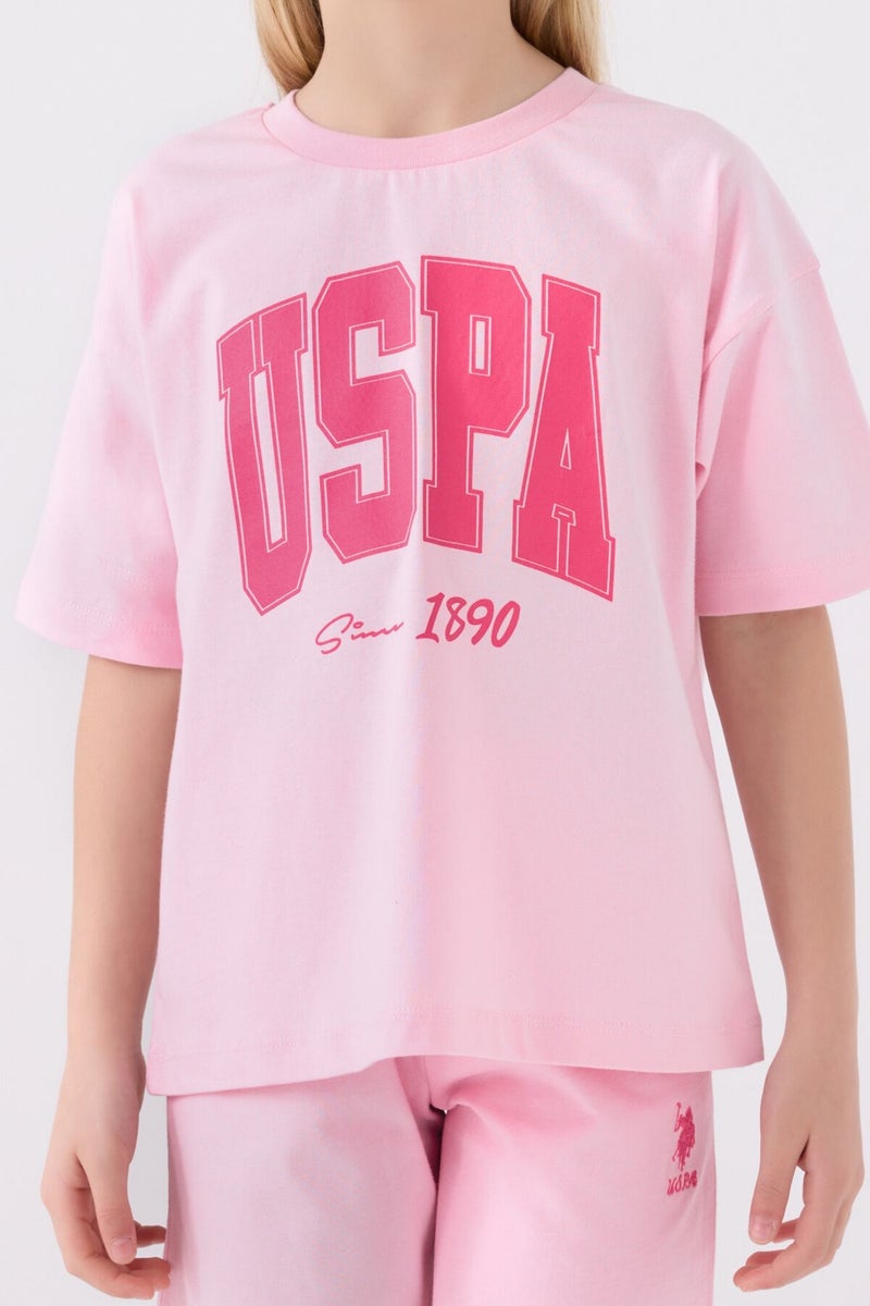 U.S. Polo Assn. Girls' Dusty Pink Bermuda Set  - Image 4