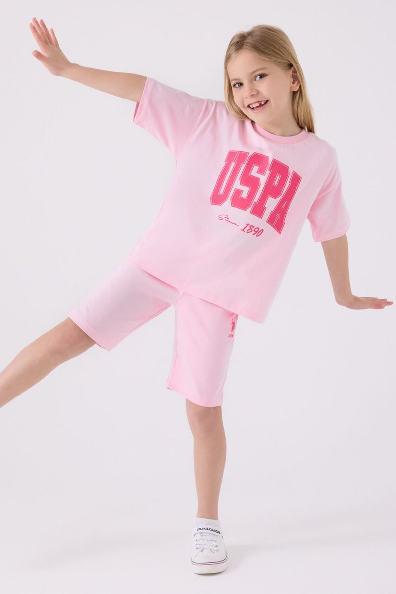 U.S. Polo Assn. Girls' Dusty Pink Bermuda Set  - Image 3