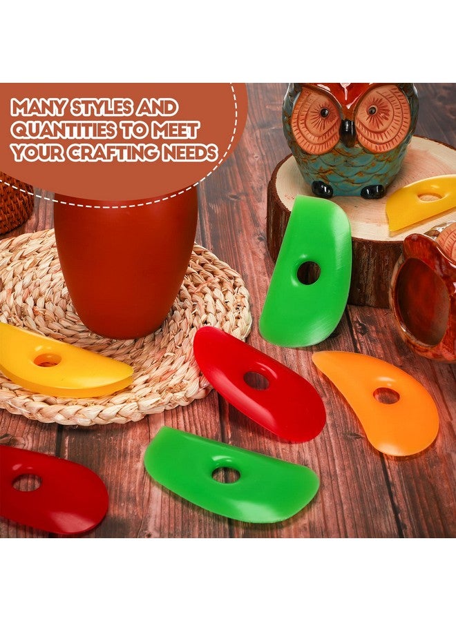 Sherr 12 Pcs Soft Rubber Rib For Pottery Clay Silicone Ceramics Tools Multi Styles Pottery Rubber Clay Ceramic Ribs For Diy Smooths Shapes Sculpting Pottery Ceramics Clay Tool (Classic Color Classic Style) - Image 5