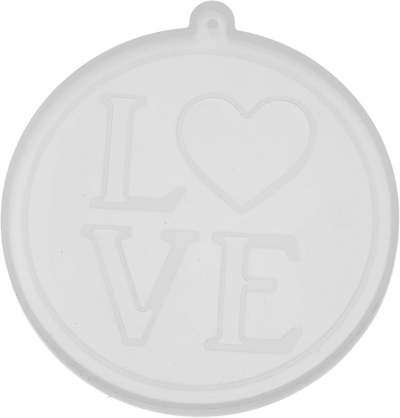 Lurrose DIY Heart Resin Mold Pendant Keychain Silicone Signboard Mold Love Jewelry Casting - Image 1