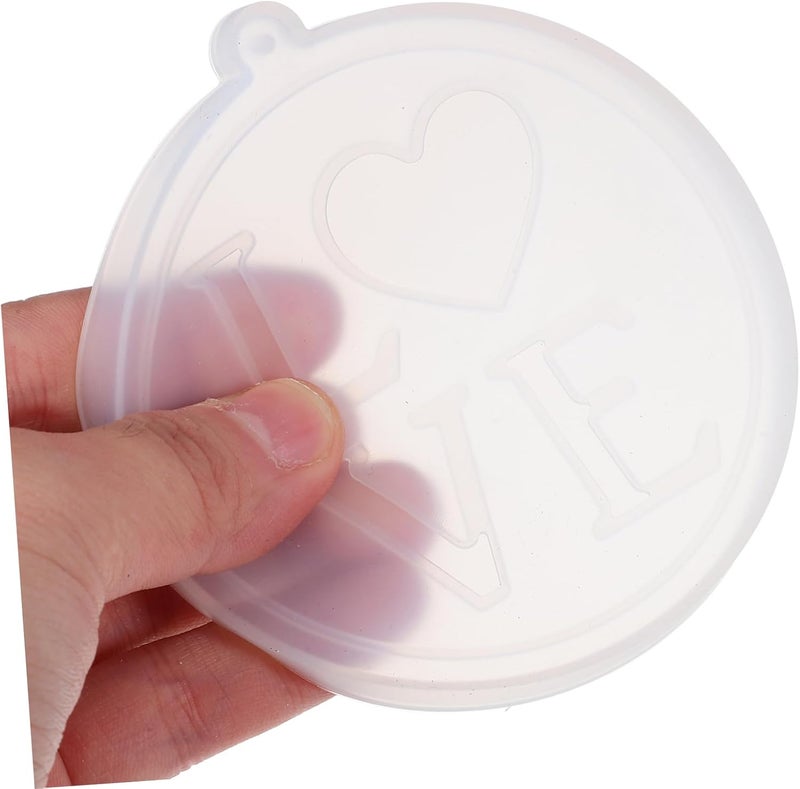 Lurrose DIY Heart Resin Mold Pendant Keychain Silicone Signboard Mold Love Jewelry Casting - Image 3