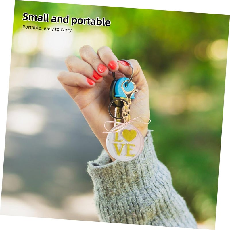 Lurrose DIY Heart Resin Mold Pendant Keychain Silicone Signboard Mold Love Jewelry Casting - Image 5