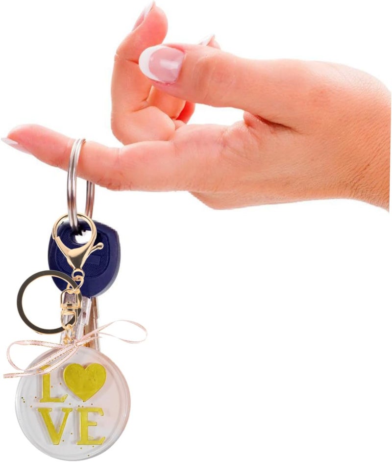 Lurrose DIY Heart Resin Mold Pendant Keychain Silicone Signboard Mold Love Jewelry Casting - Image 4
