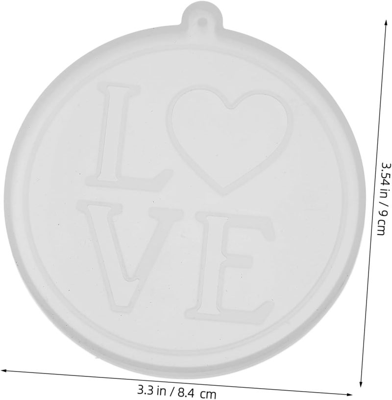Lurrose DIY Heart Resin Mold Pendant Keychain Silicone Signboard Mold Love Jewelry Casting - Image 2